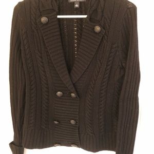 Banana Republic Black Cable Knit Cardigan. EUC